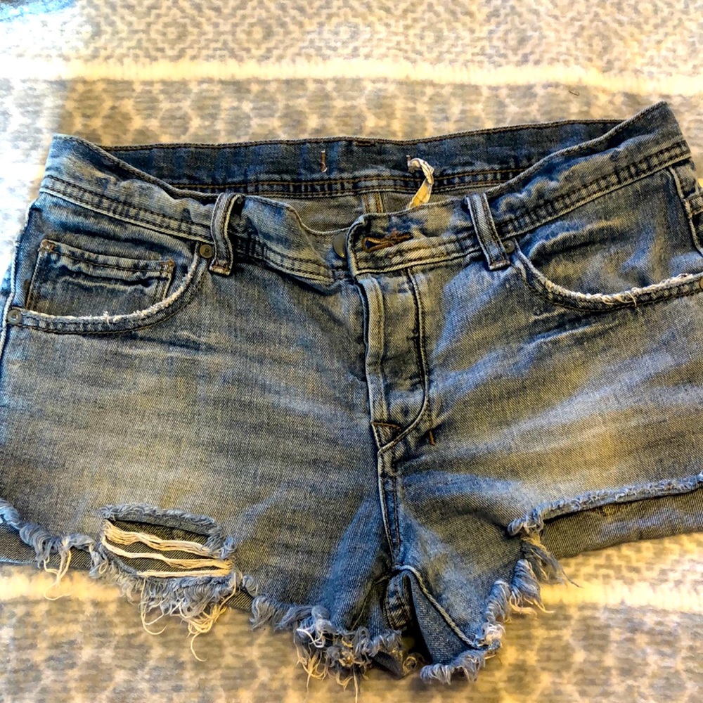 Free people denim shorts